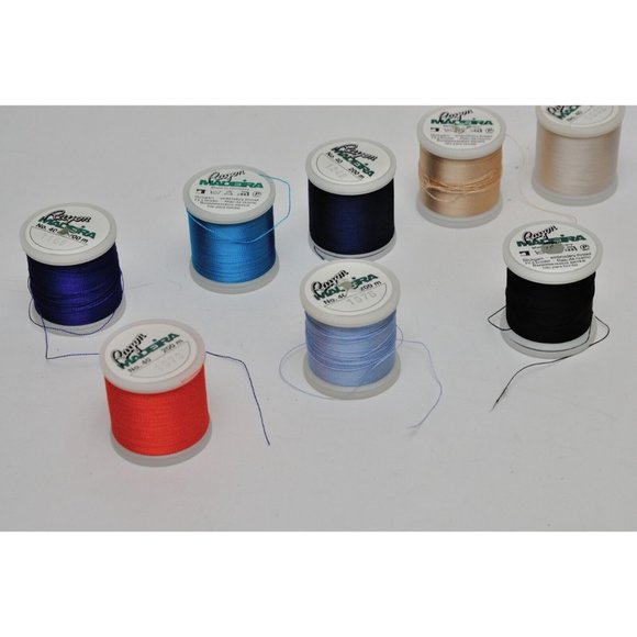 Madeira #40 Rayon Embroidery Thread 200m Each 18 Rolls Pre-Owned Mixed Colors #2 - Picture 2 of 8